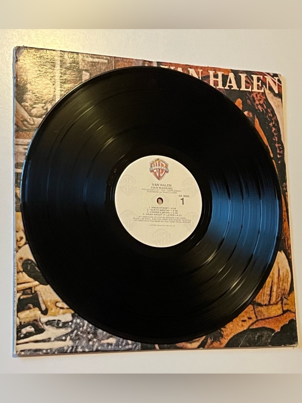 Van Halen Fair Warning LP 1981 US Warner Bros HS 3540 EX/EX Clean Copy - Picture 6 of 11
